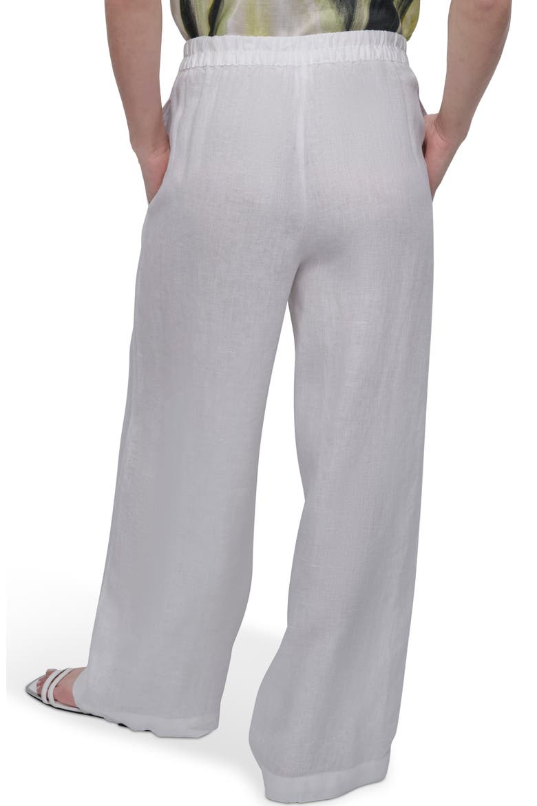Wide Leg Linen Pants, Alternate, color, WHITE