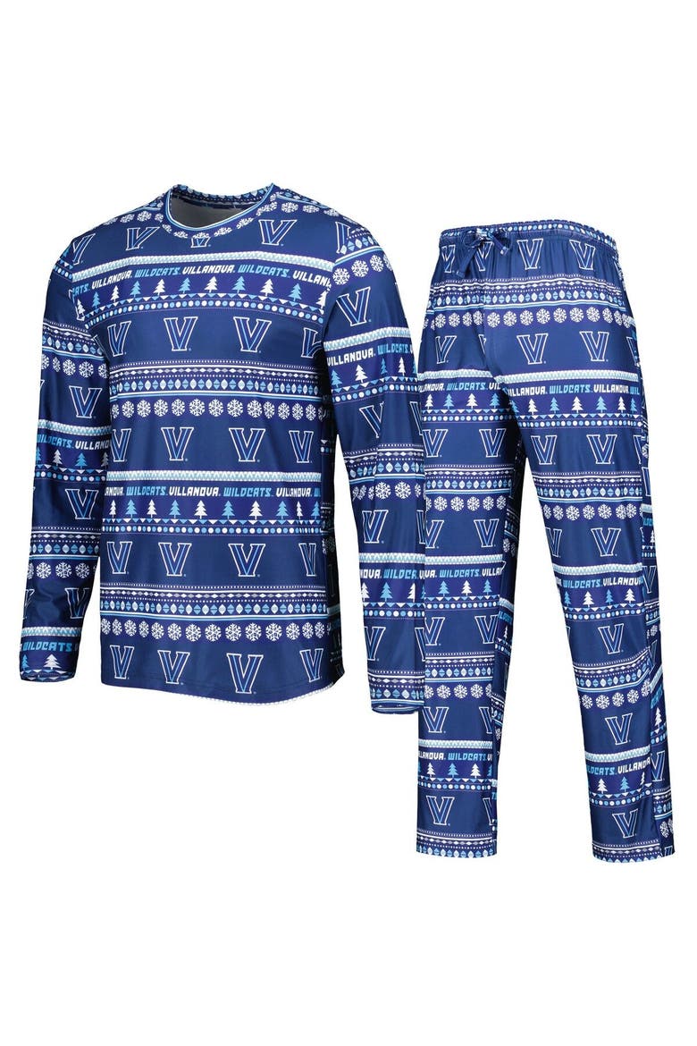 Men's Concepts Sport Navy Villanova Wildcats Swivel Long Sleeve T-Shirt & Pants Sleep Set, Alternate, color, Navy