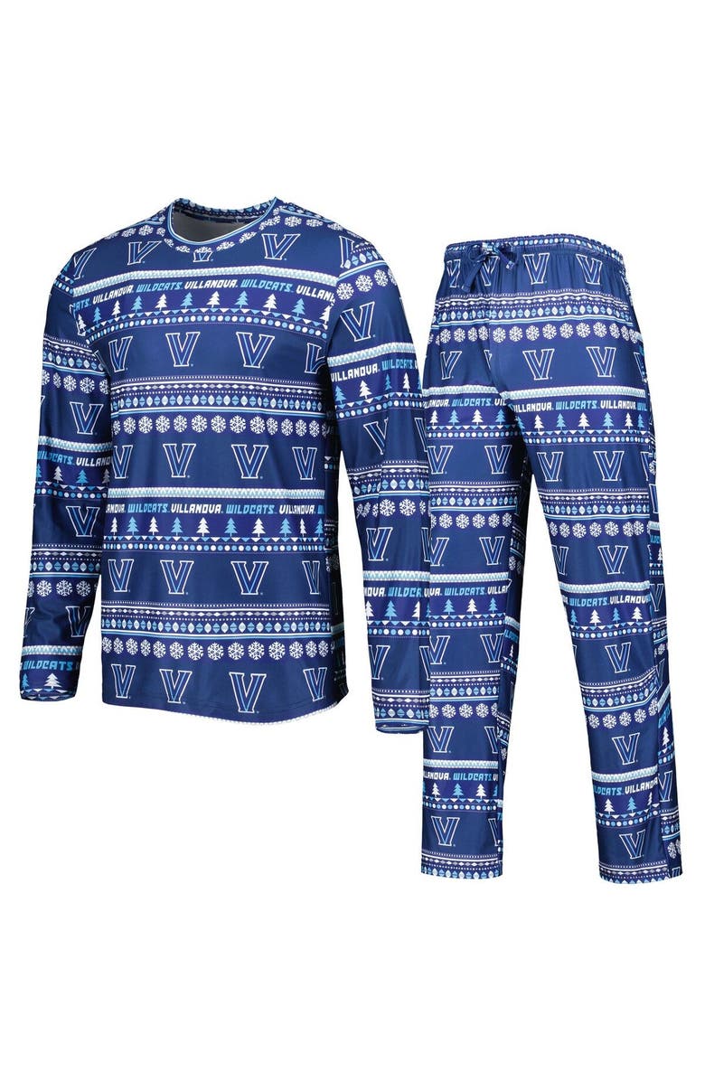 CONCEPTS SPORT Men's Concepts Sport Navy Villanova Wildcats Swivel Long Sleeve T-Shirt & Pants Sleep Set, Alternate, color, Navy