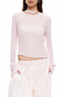 LIONESS Ford Long Sleeve Plissé Top