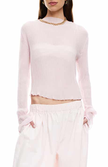 LIONESS Ford Long Sleeve Plissé Top
