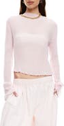 LIONESS Ford Long Sleeve Plissé Top