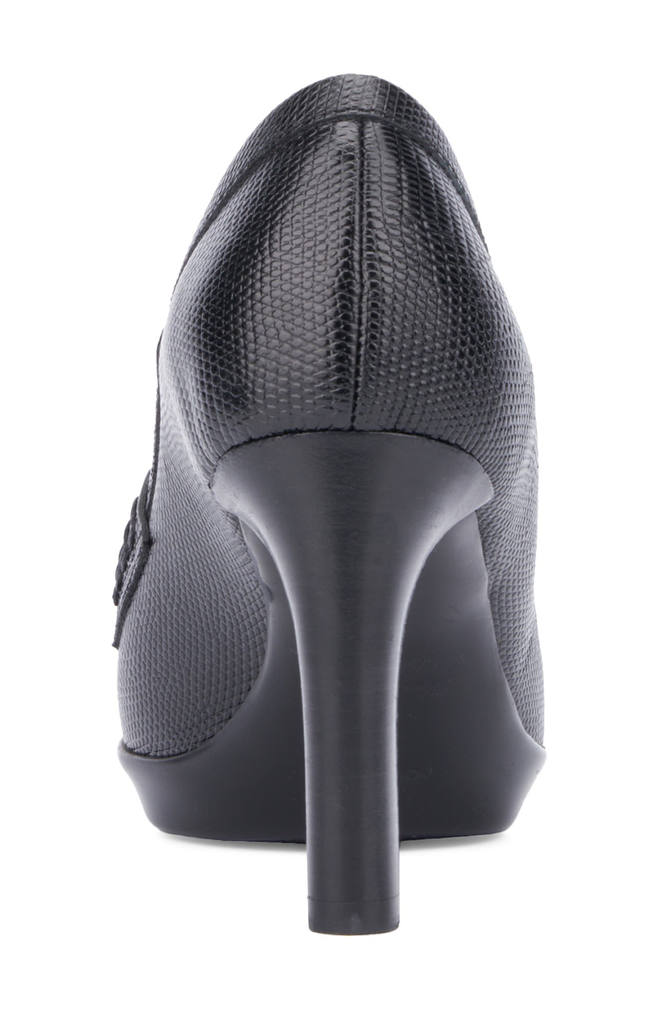 Aquatalia Rella Weatherproof Mini Lizard Embossed Penny Loafer Pump, Alternate, color, 