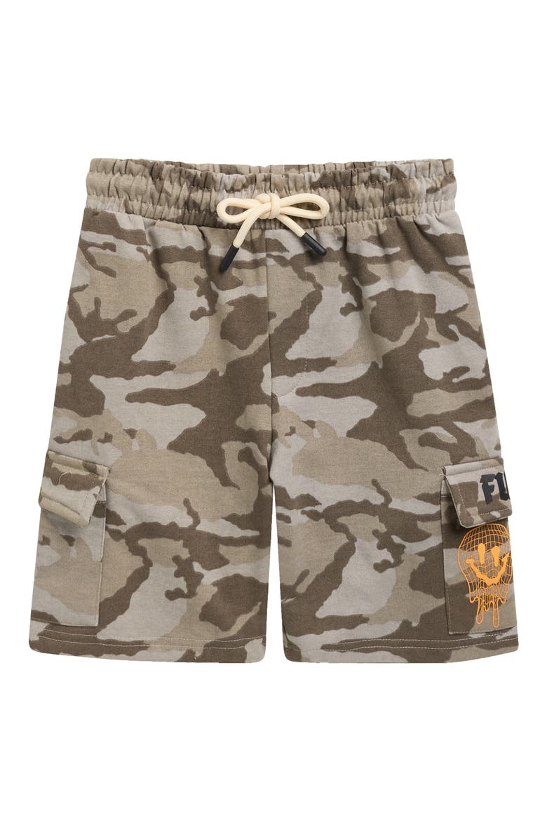 Kids' Gideon Fleece Cargo Shorts, Main, color, STONE/ WOODLAND/ FUTURE