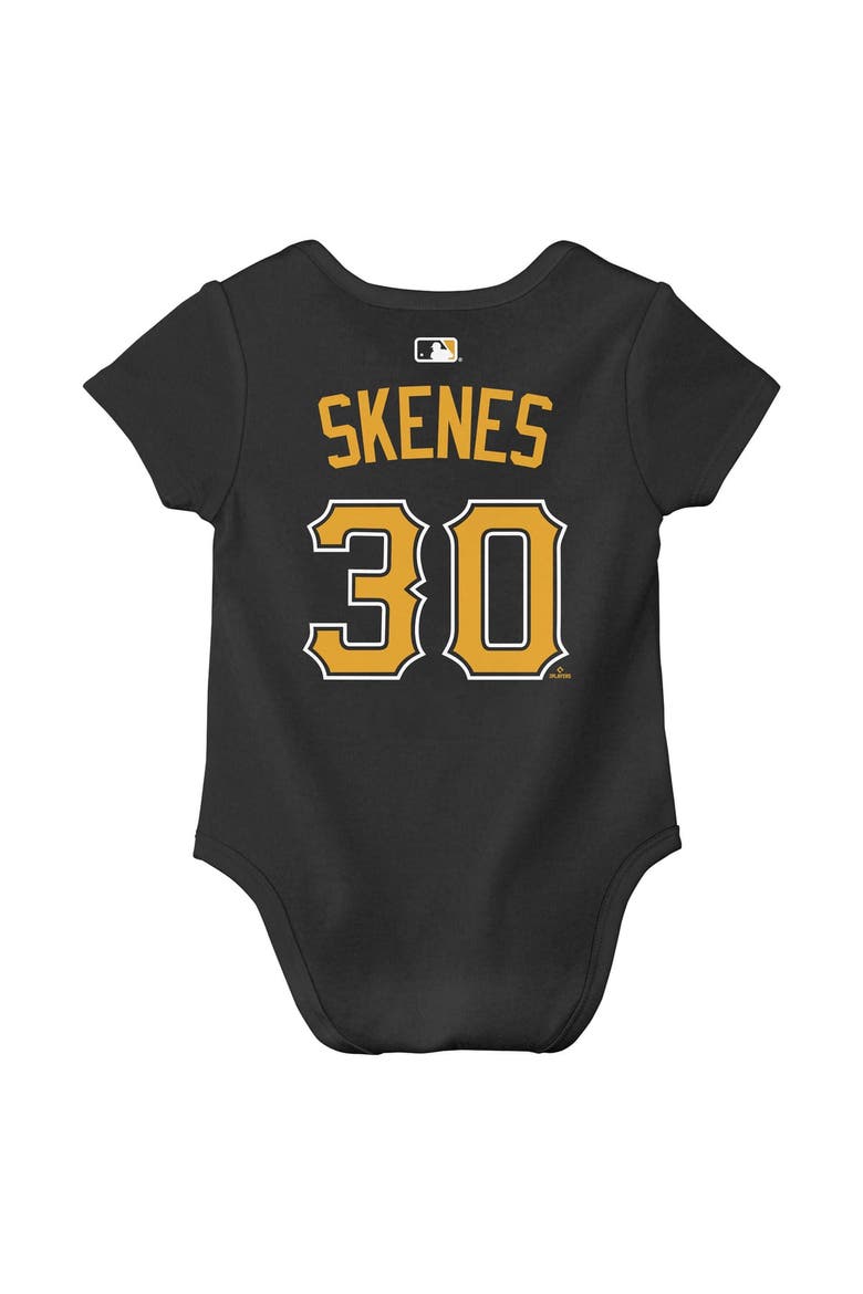 Newborn & Infant Nike Paul Skenes Black Pittsburgh Pirates Name & Number Bodysuit, Alternate, color, Black