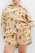 City Chic Bella Print High-Low Tunic Shirt