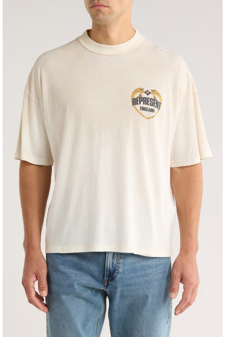 Angel Border Graphic T-Shirt, Main, color, WASHED ECRU