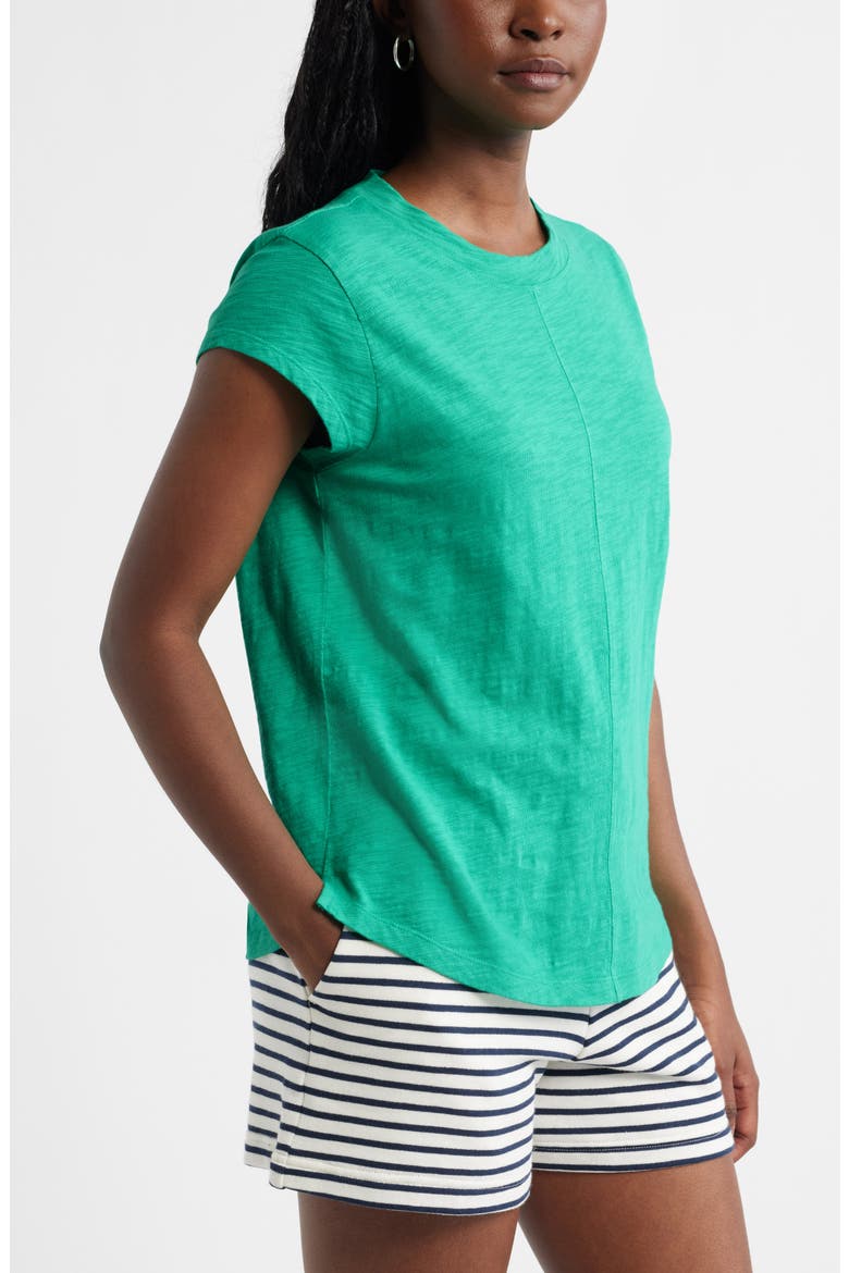 Short Raglan Sleeve Cotton Tee, Alternate, color, GREEN EASE