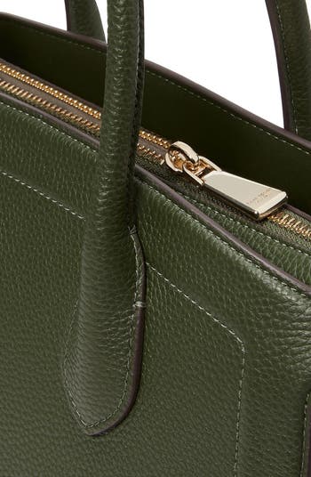 medium knott pebbled leather satchel