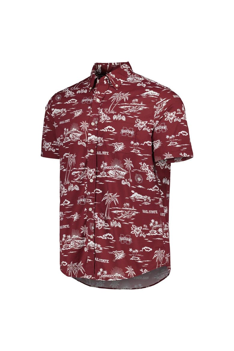 Men's Reyn Spooner Maroon Mississippi State Bulldogs Performance Button-Down Shirt, Alternate, color, Maroon