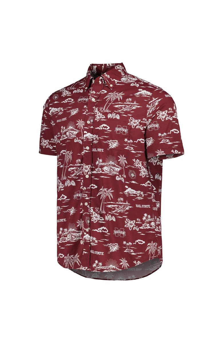 Reyn Spooner Men's Reyn Spooner Maroon Mississippi State Bulldogs Performance Button-Down Shirt, Alternate, color, 
