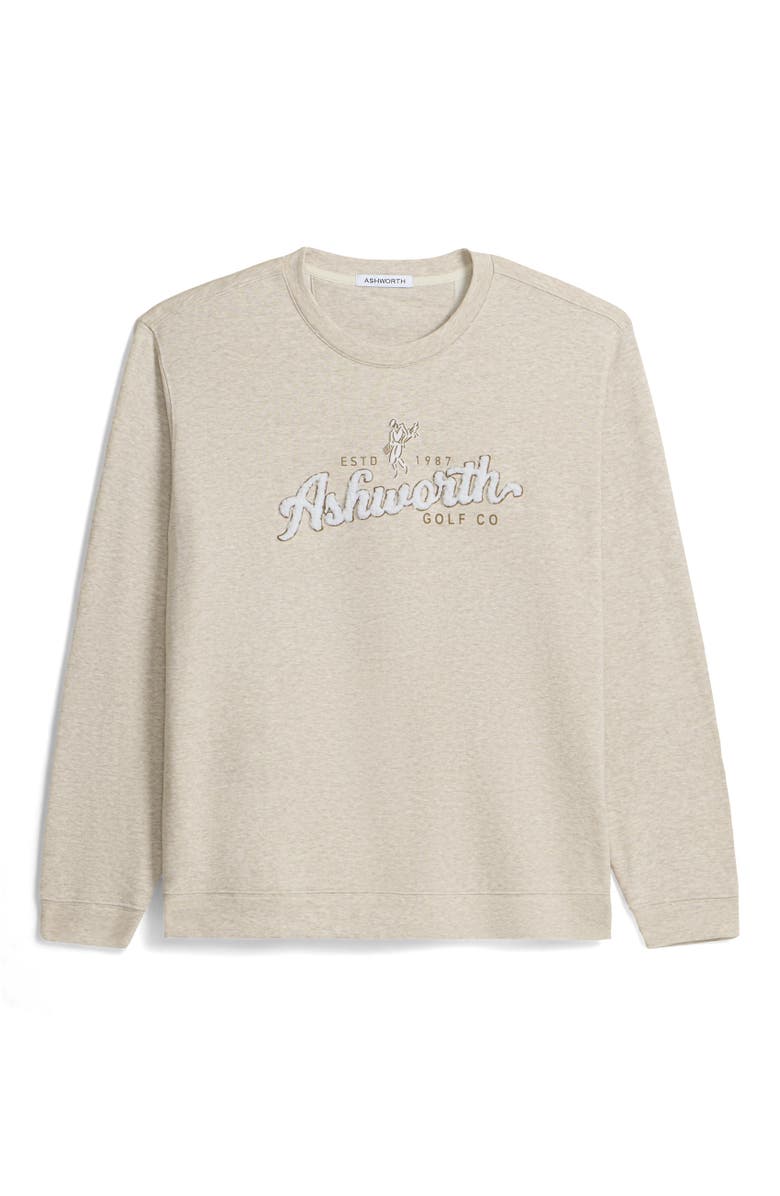 ASHWORTH GOLF Ashworth Soft Crew, Main, color, Oatmeal Heather