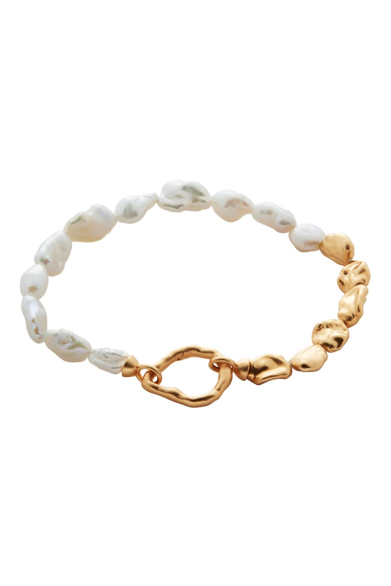 Keshi Pearl Bracelet, Alternate, color, 18K GOLD VERMEIL/PEARL
