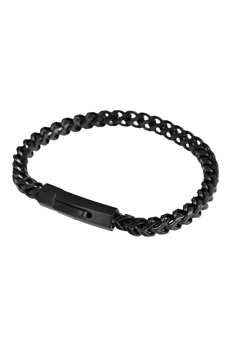 Franco Chain Bracelet, Alternate, color, BLACK