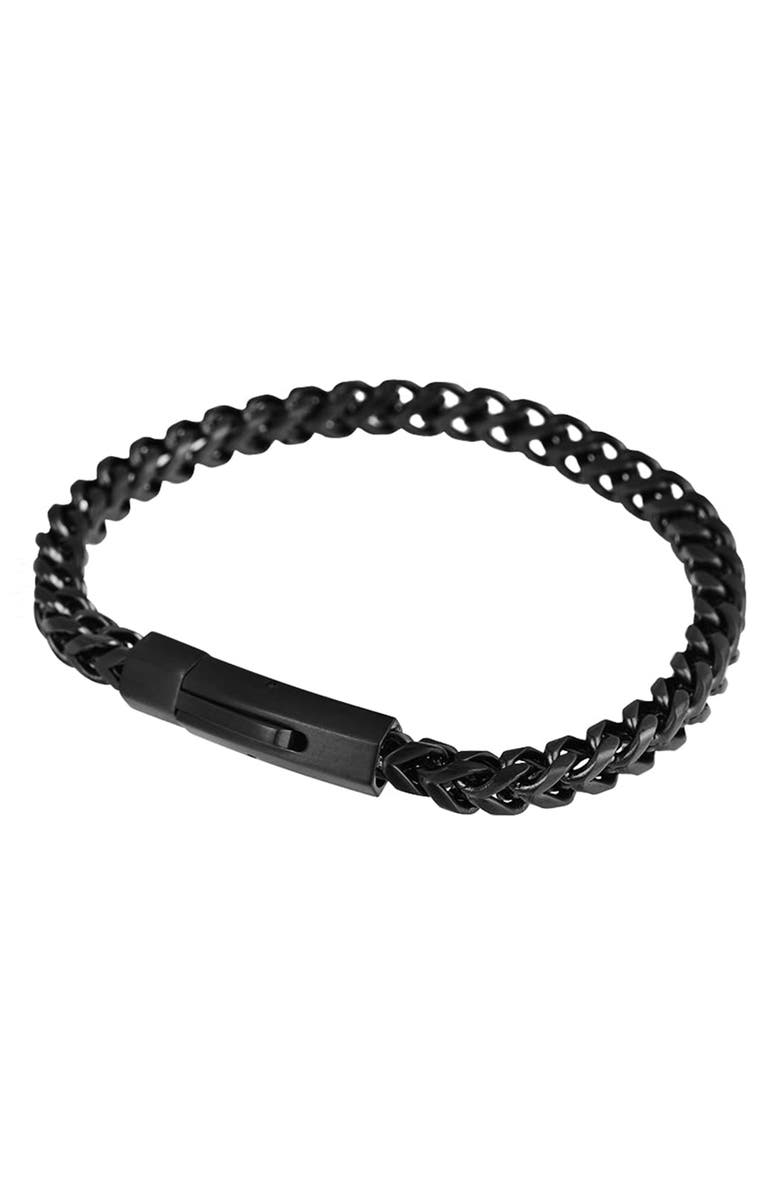 GEOFFREY BEENE Franco Chain Bracelet, Alternate, color, Black