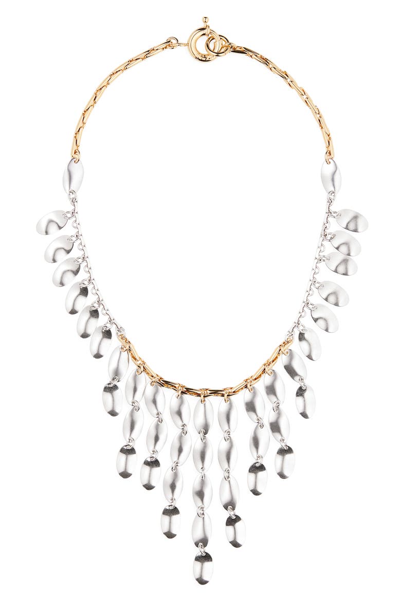 Frontal Necklace, Main, color, SILVER/ DORE
