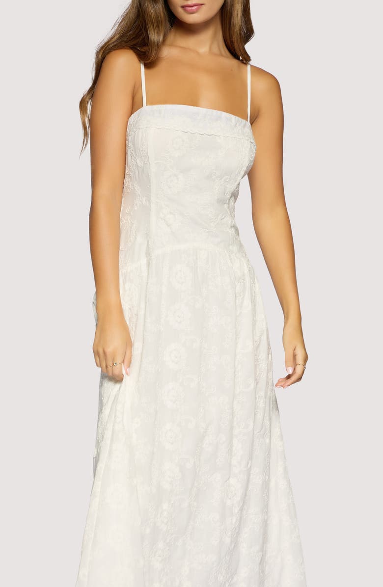 Lost + Wander Olympia Embroidered Sundress, Alternate, color, White