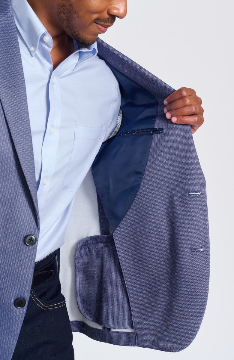 SAVILE ROW CO Blue Knit Blazer, Alternate, color, Blue