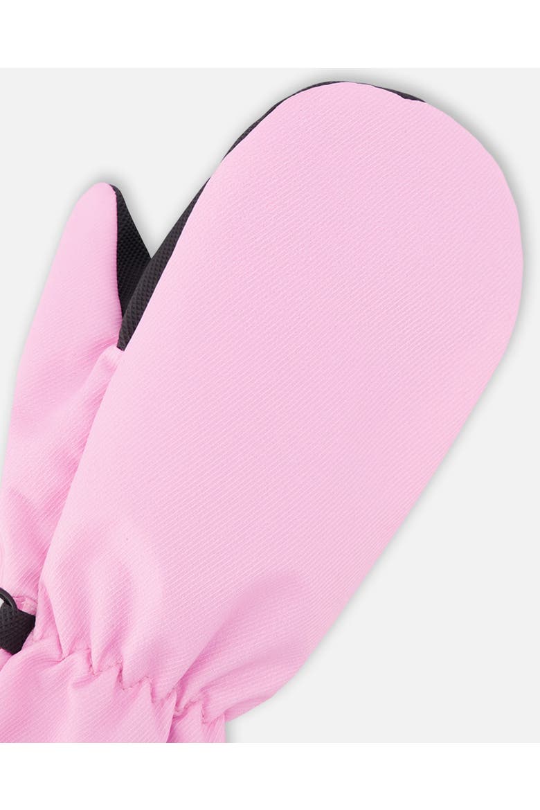 Girl Mid-Season Mittens in Recycled Polyester, Alternate, color, Pink