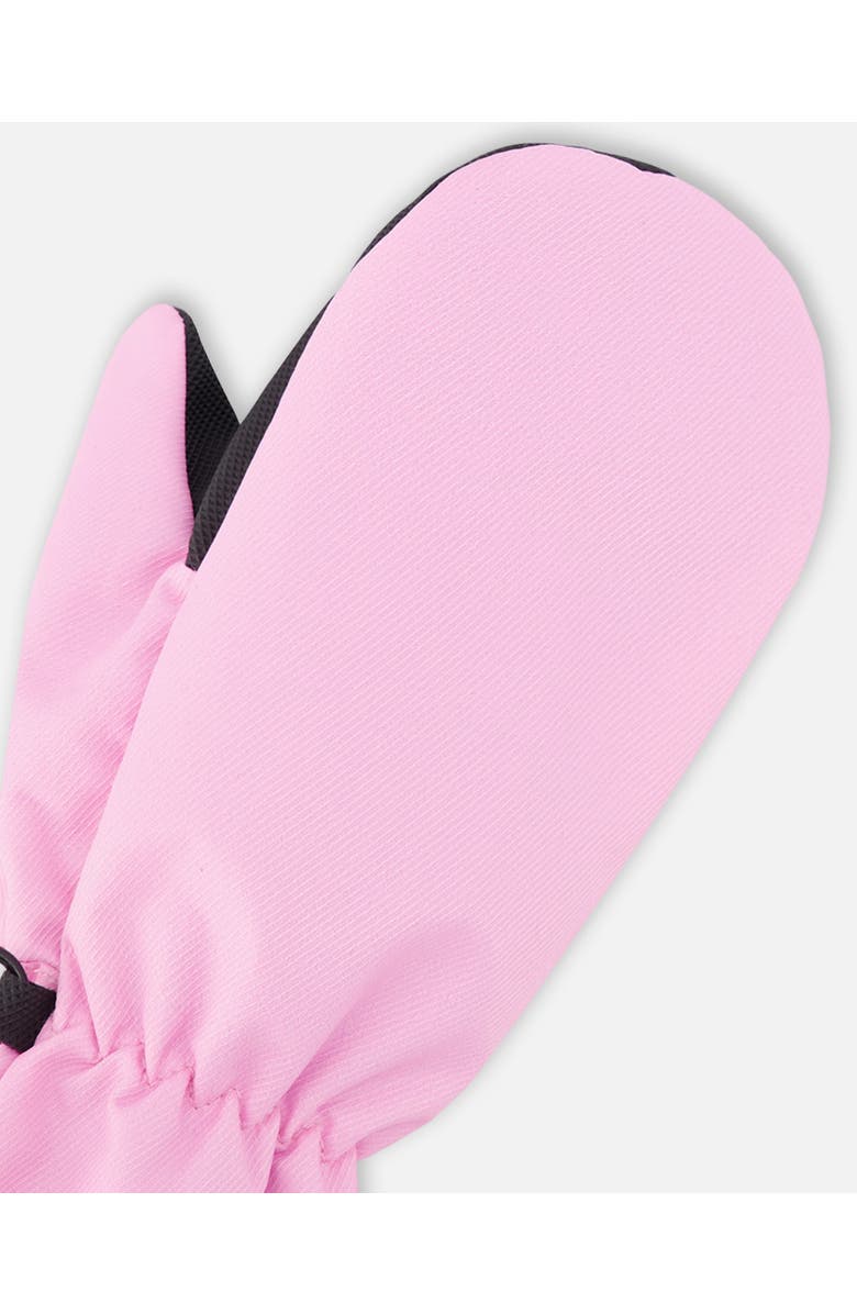Deux par Deux Girl Mid-Season Mittens in Recycled Polyester, Alternate, color, Pink