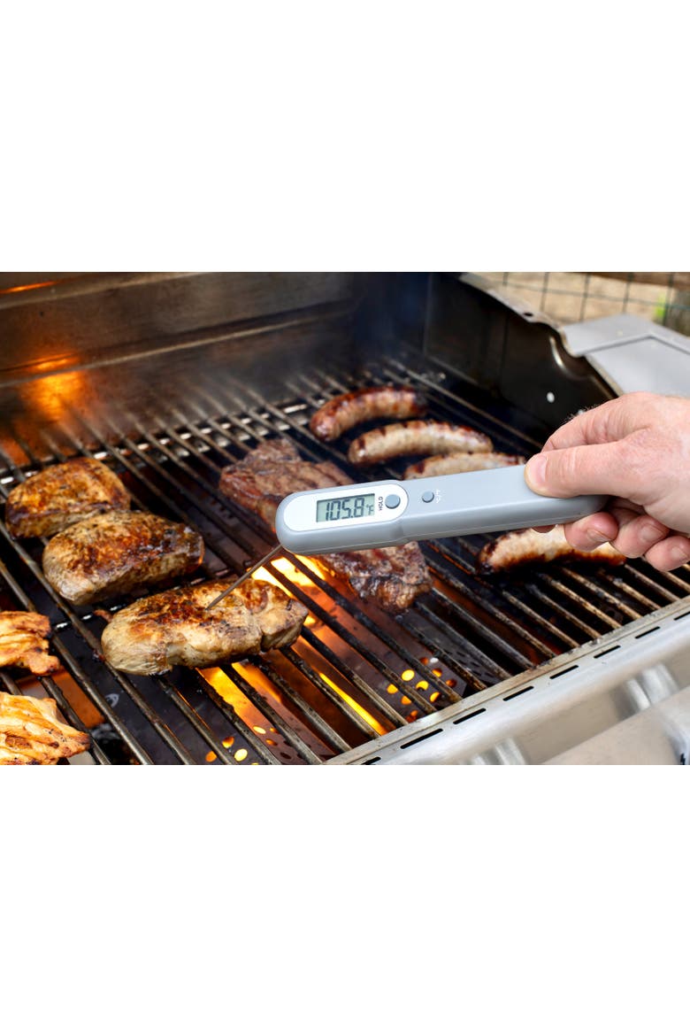 Battery Free Kinetic Instant Read Thermometer for Kitchen and Grill, Alternate, color, Gray