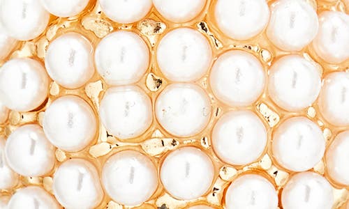 Tasha Faux Pearl Bean Stud Earrings