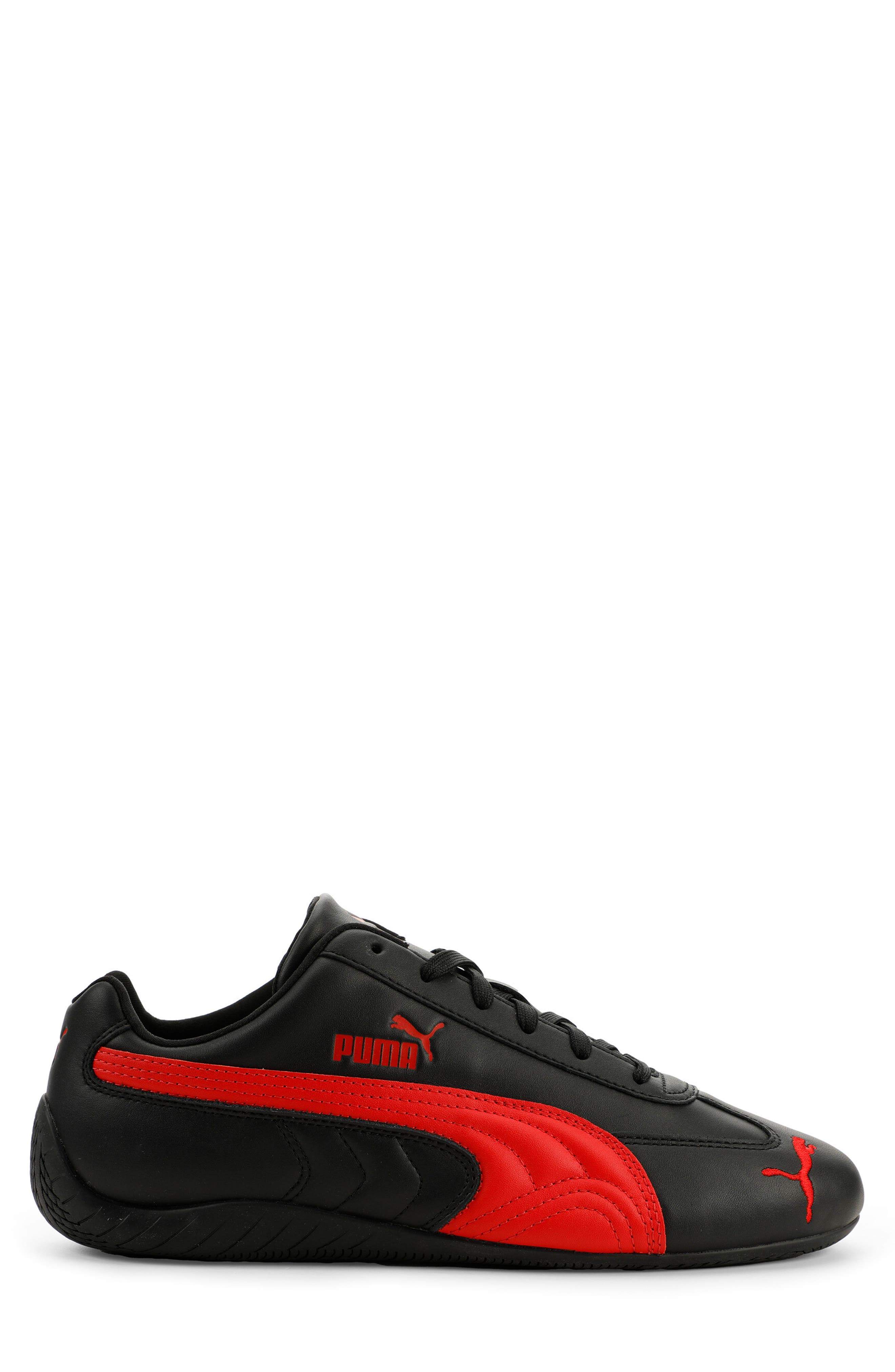 PUMA Speedcat Leather Sneaker, Alternate, color, Black Red