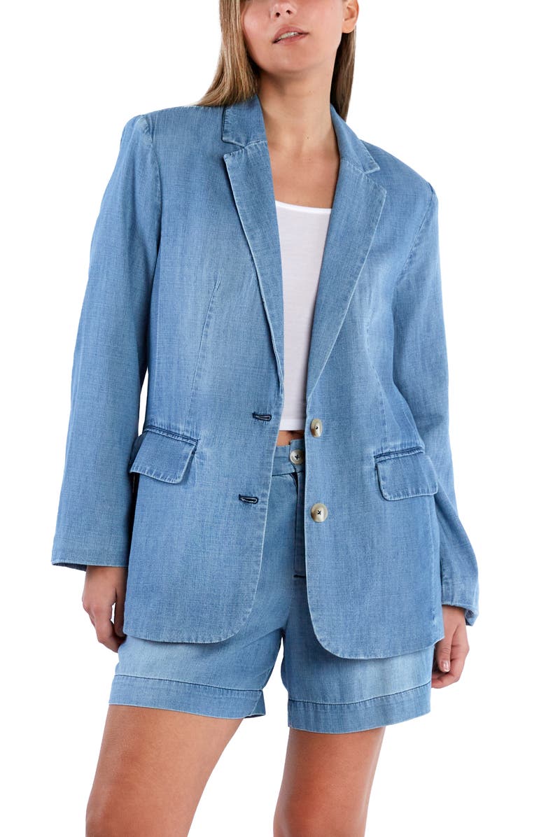 Billy T Denim Blazer, Alternate, color, Denim