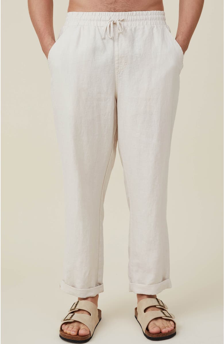 Cotton On Men's Linen Pant, Alternate, color, Oatmeal