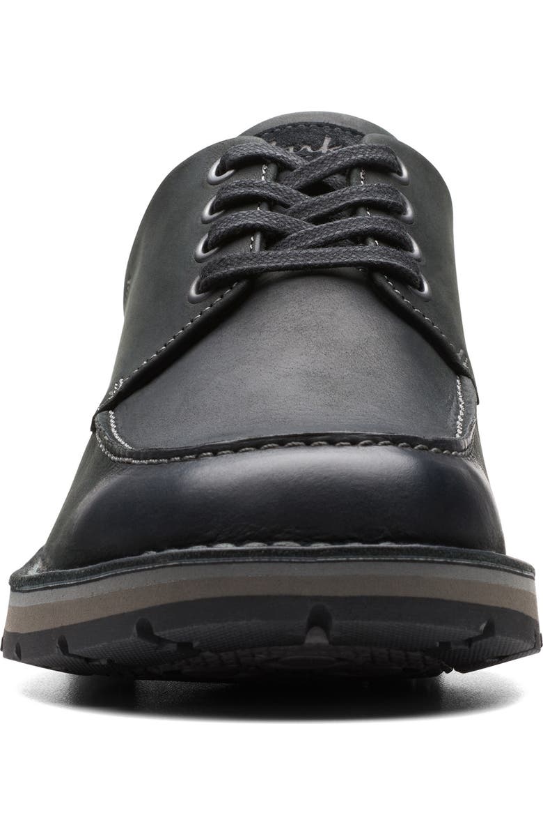 Clarks<sup>®</sup> Gravelle Low Moc Toe Derby, Alternate, color, Black Leather