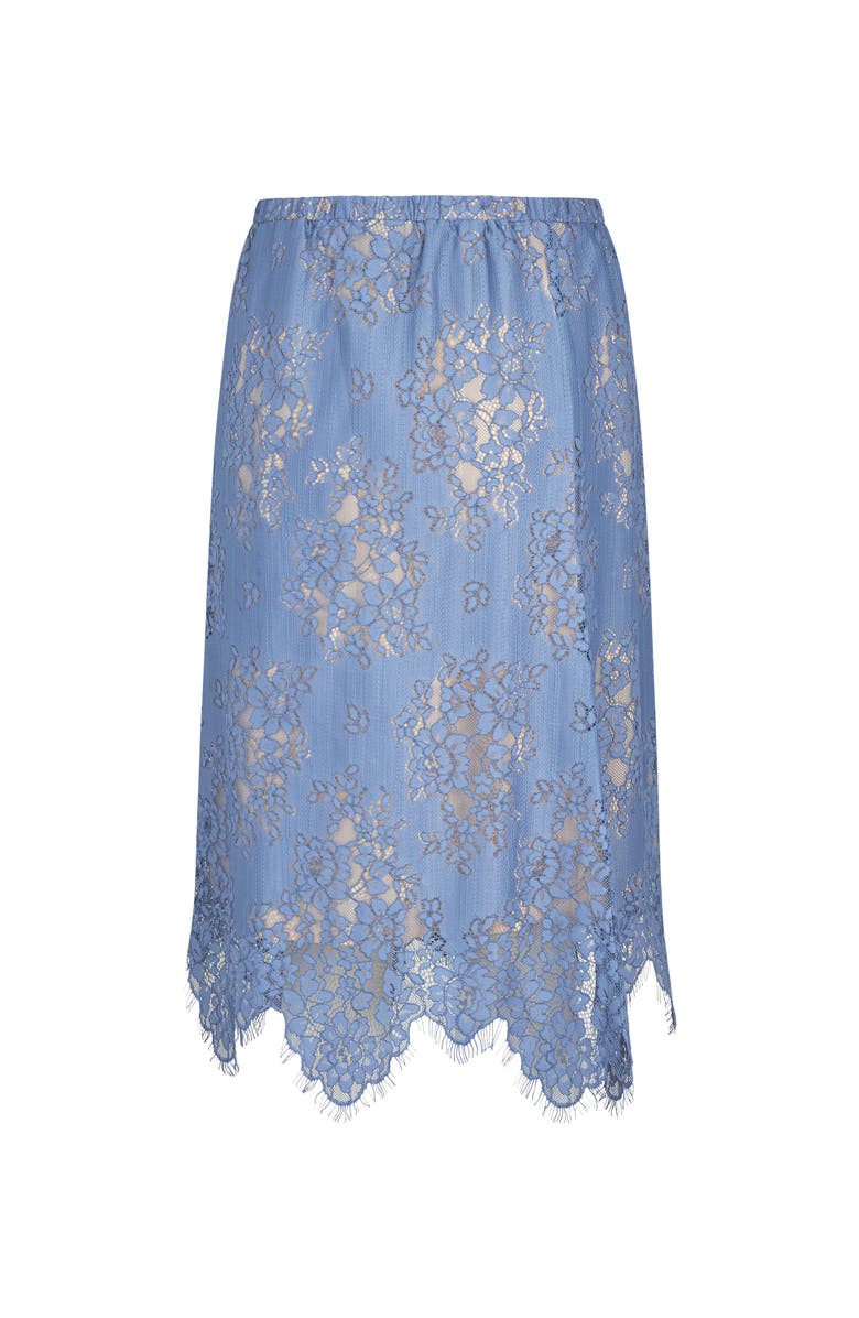 Masai Copenhagen MaSarivelle Lace Overlay Midi Skirt, Alternate, color, Stonewash