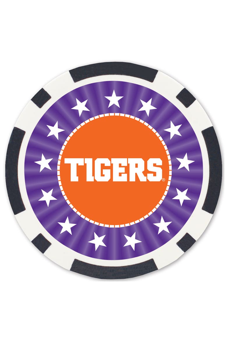 Clemson Tigers 100 Piece Poker Chips, Alternate, color, Multicolor