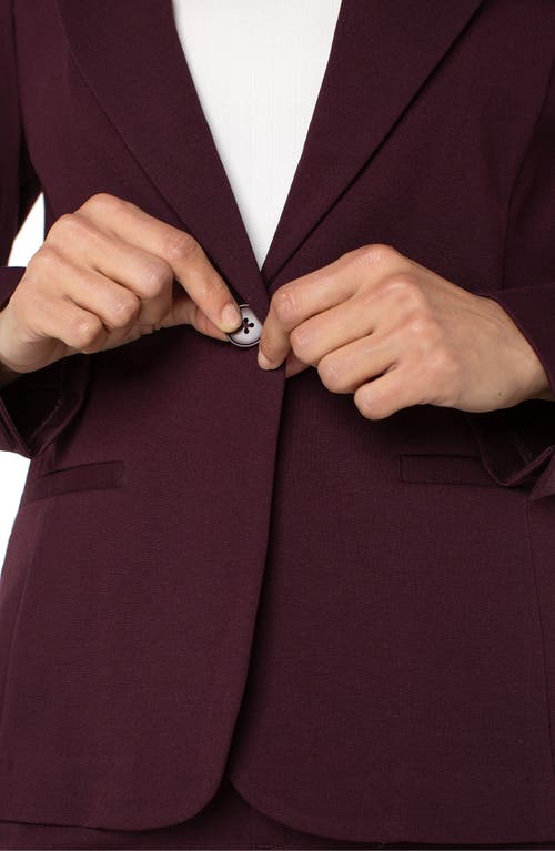 Liverpool Los Angeles Liverpool Fitted Knit Blazer In Burgundy
