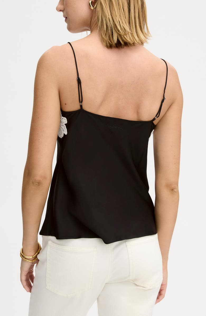 Sam Edelman Lace Trim Top, Alternate, color, True Black