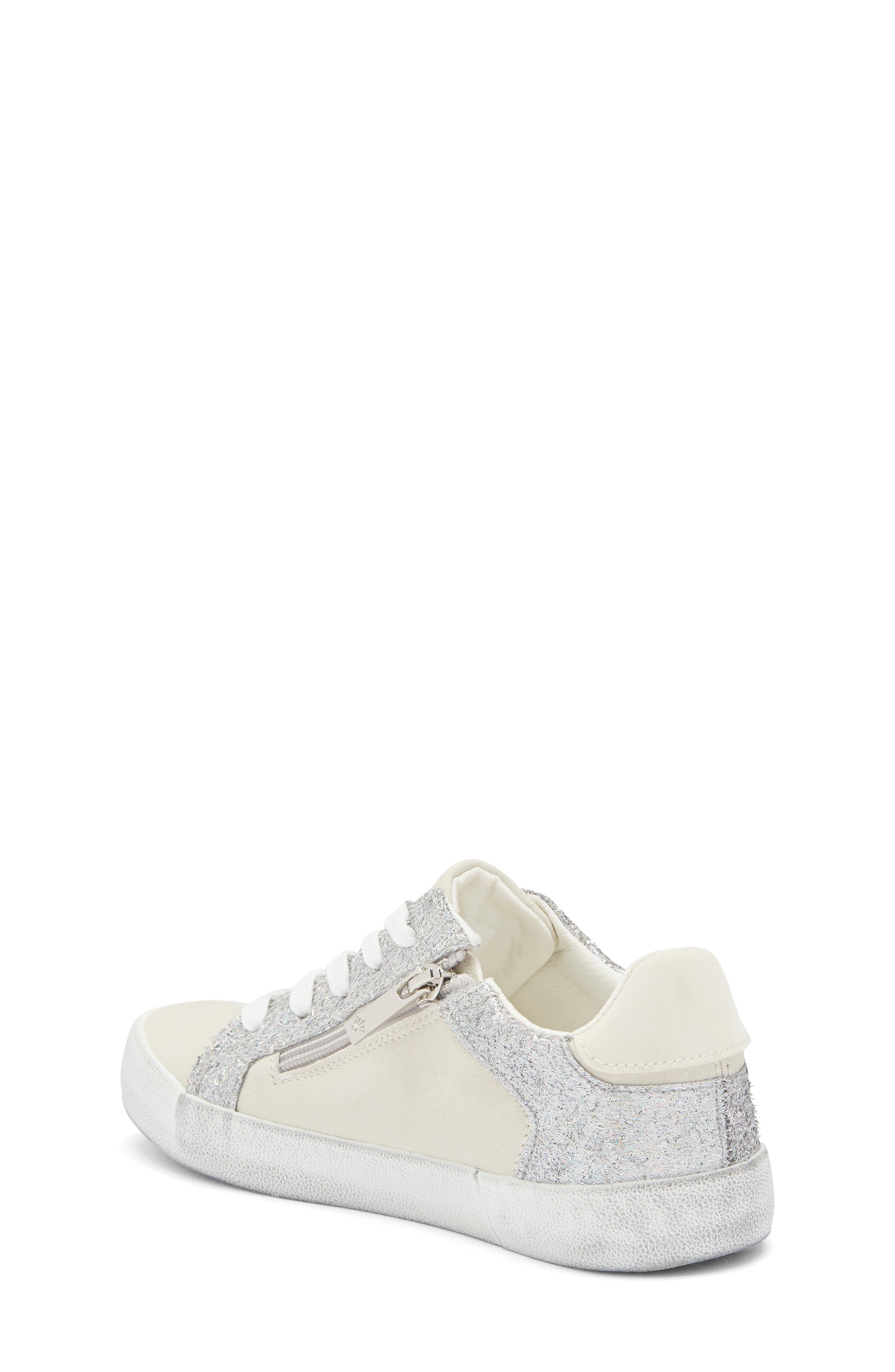 Nina Kids' Darlina Low Sneaker, Alternate, color, Silver Glitter