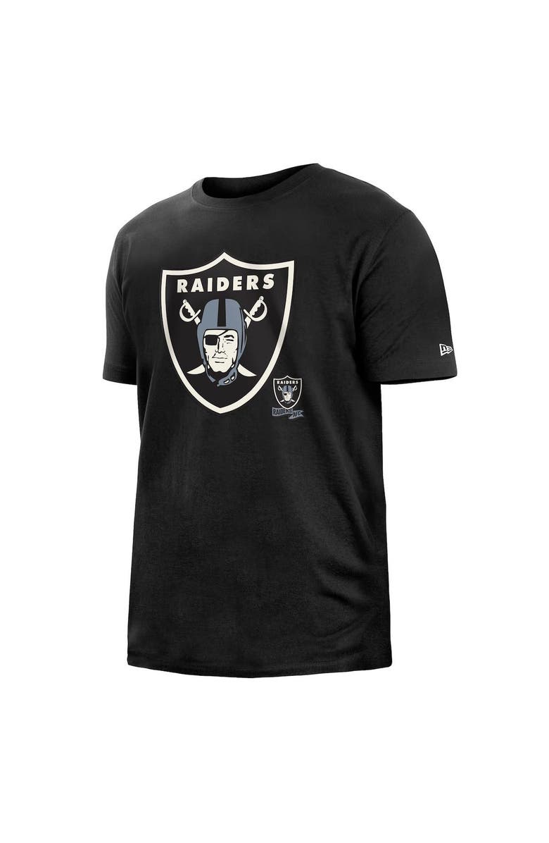 New Era Men's New Era Black Las Vegas Raiders 2022 Sideline Ink Dye T-Shirt, Alternate, color, 