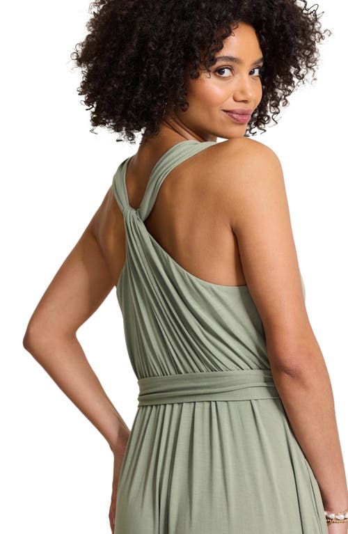Tommy Bahama Palmabella Sleeveless Tie Waist Faux Wrap Maxi Dress In Marjoram