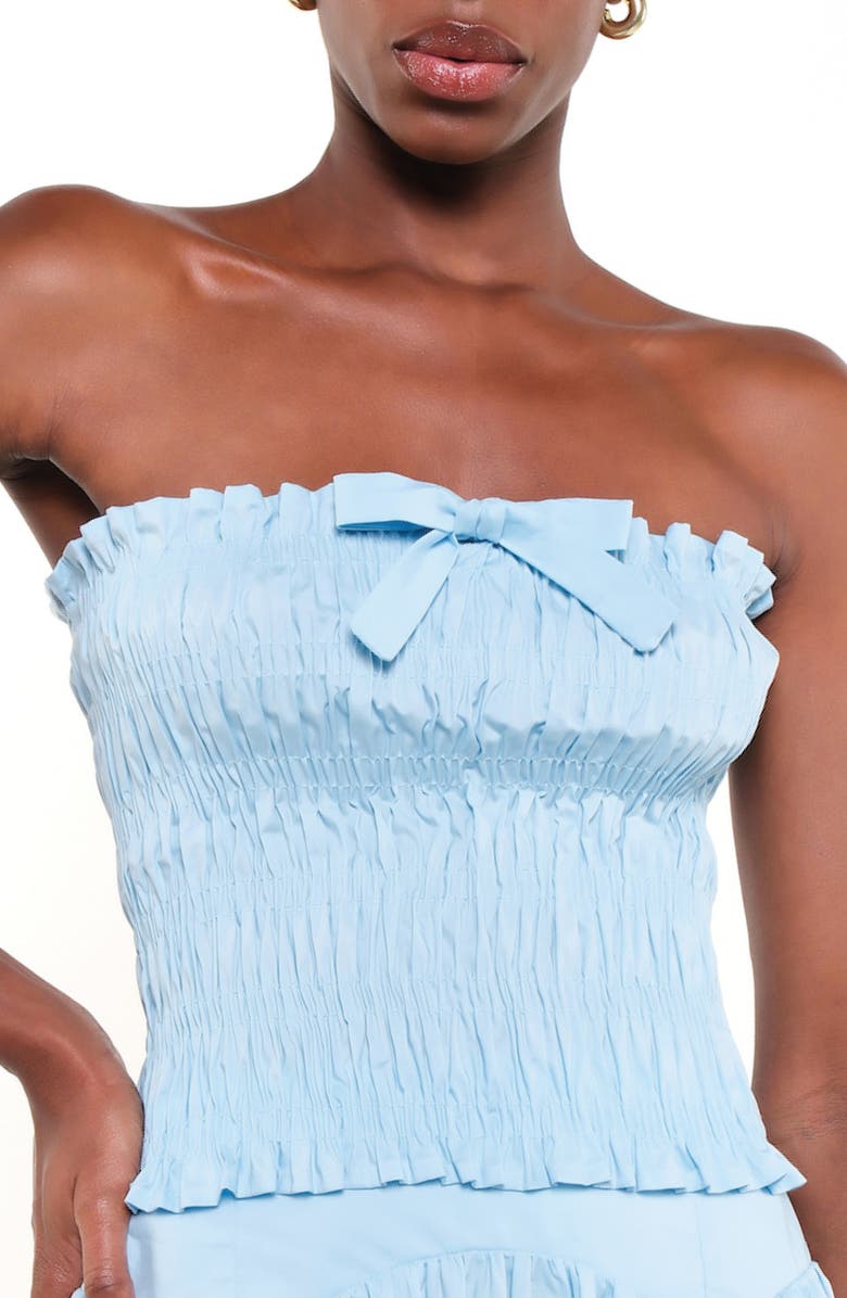 The Lulo Project Penny Strapless Smock Stretch Cotton Top, Alternate, color,