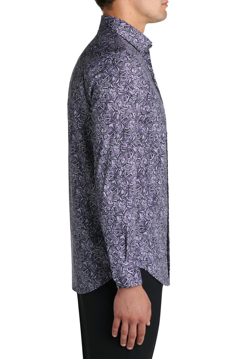 Bugatchi OoohCotton<sup>®</sup> Print Button-Up Shirt, Alternate, color, 