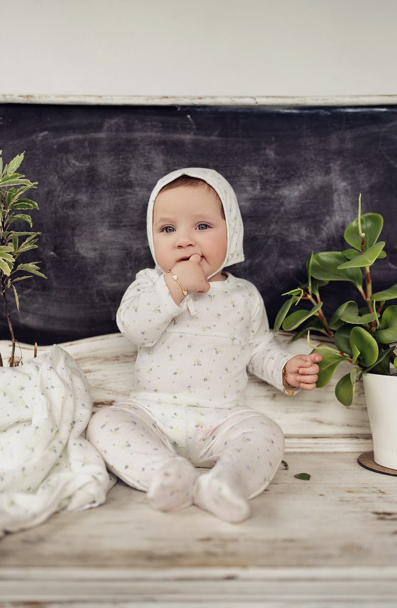 Manière Sweet Rose Footie, Alternate, color, Blue