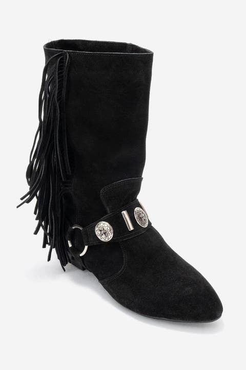 Selora Leather Buckle Western Boot