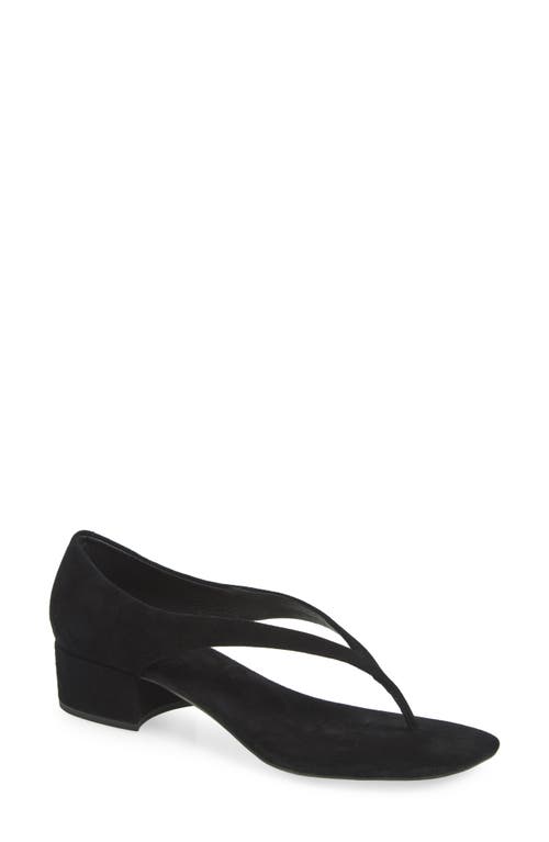 Jeffrey Campbell Emelie Kitten Heel Sandal In Black Suede