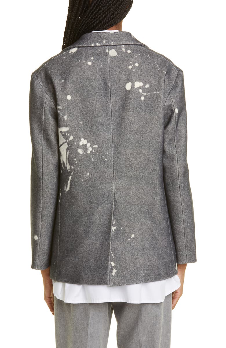 R13 Paint Splatter Virgin Wool Shrunken Blazer, Alternate, color, 