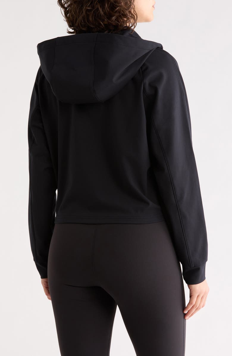 90 DEGREE BY REFLEX Superflex Fleece Raleigh Hoodie, Alternate, color, Black