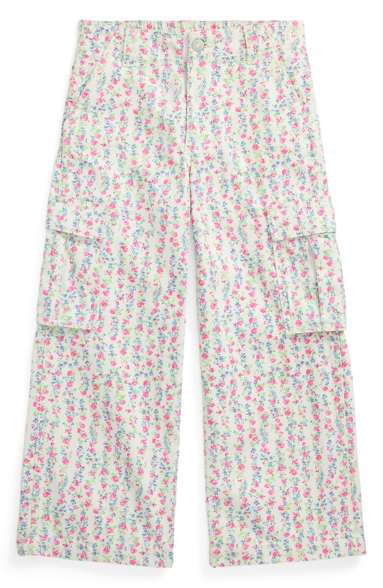 Polo Ralph Lauren Kids' Floral Cotton Canvas Cargo Pants, Main, color,