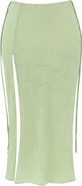 Mistress Rocks Embroidered Thigh Split Midi Skirt