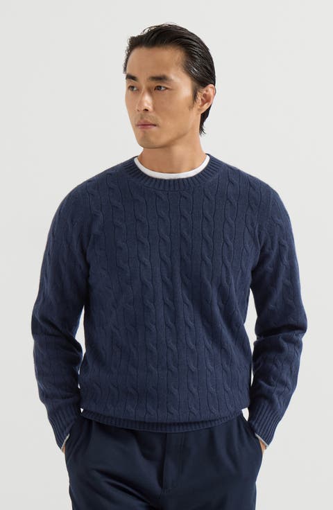 Cashmere cable knit sweater