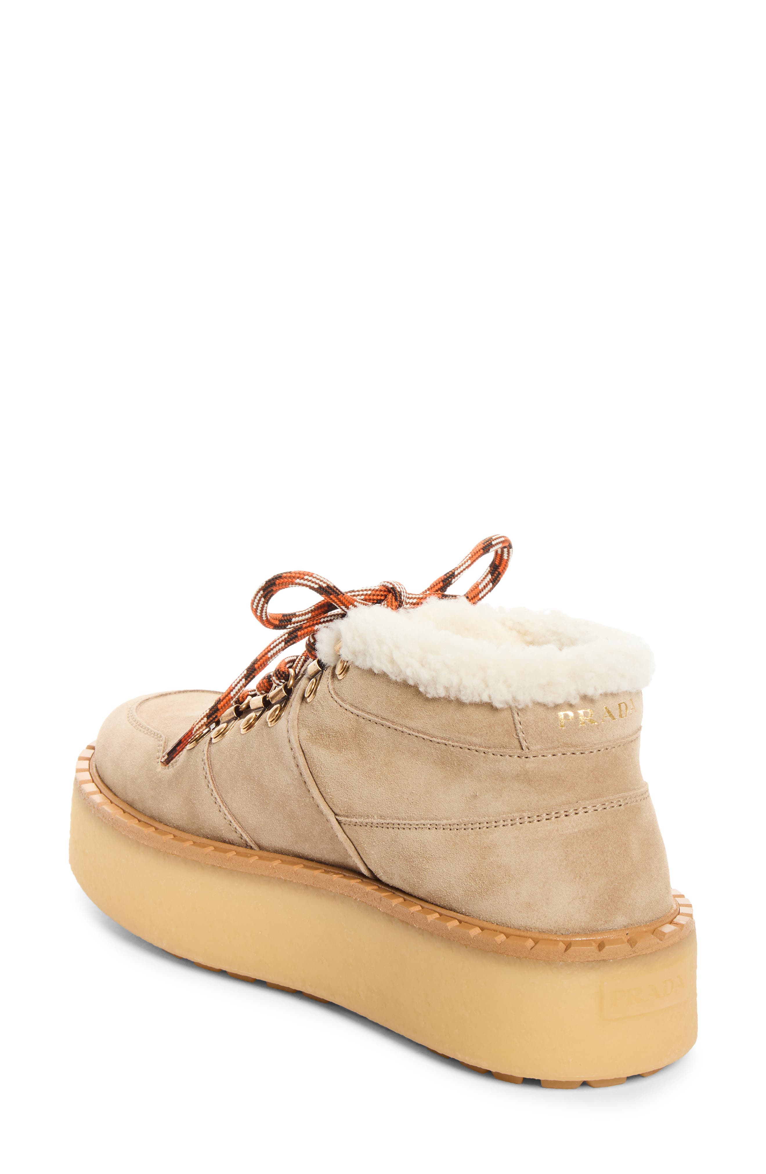 Genuine Shearling Platform Boot, Alternate, color, DESERTO