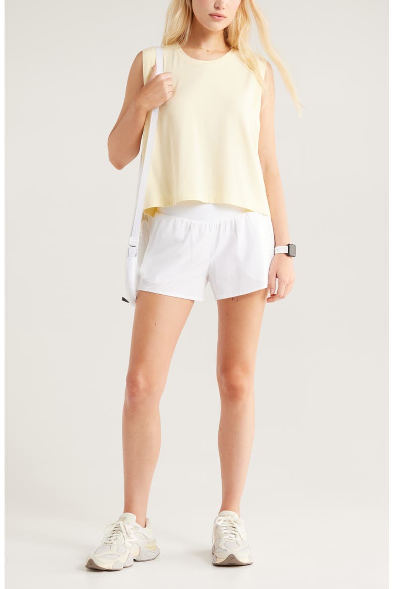 New Take Boxy Tank Top, Alternate, color, YELLOW FLAN