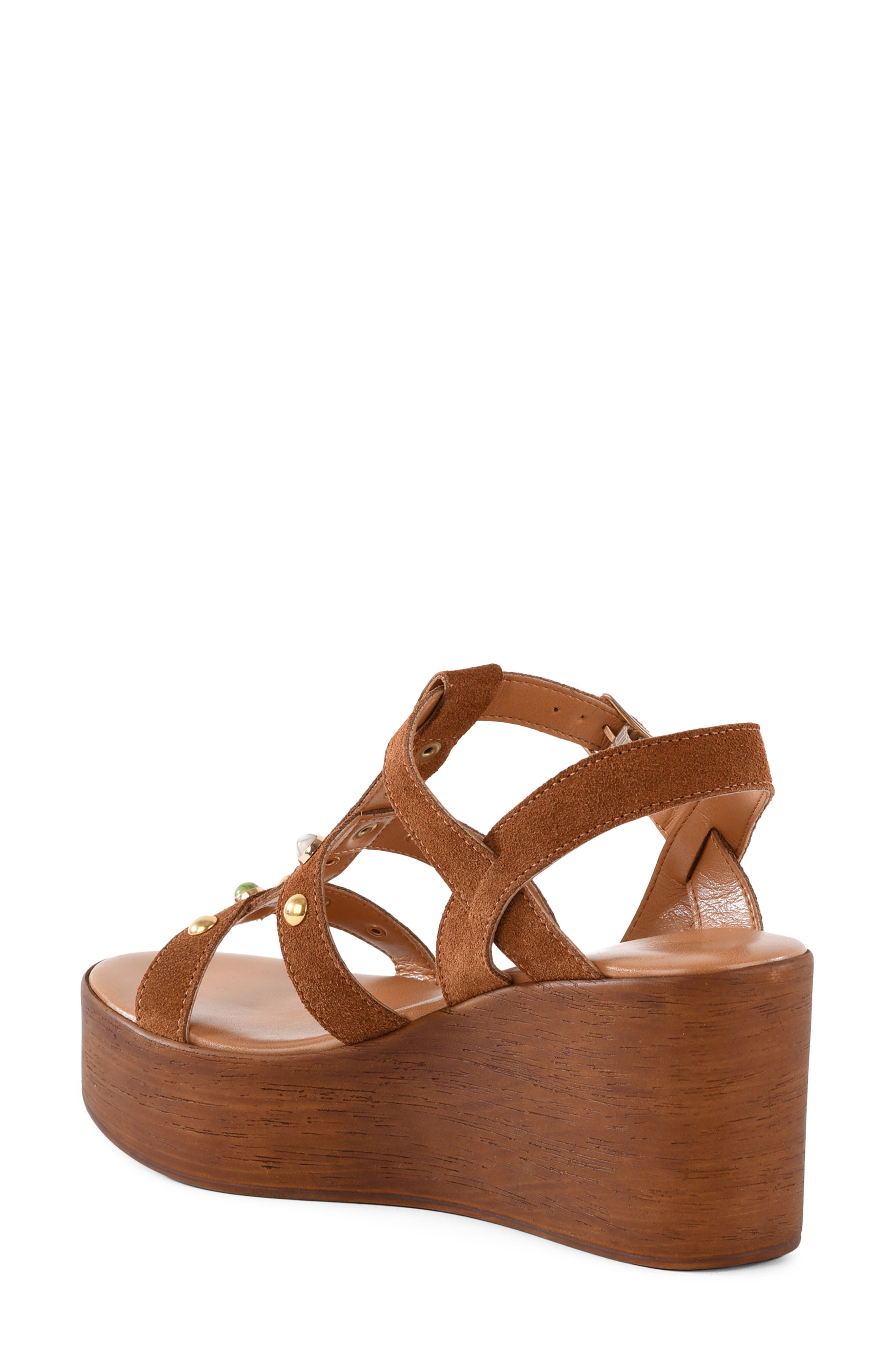 Seychelles Ticket to Ride Slingback Platform Wedge Sandal, Alternate, color, Brown